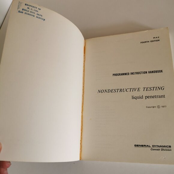 Nondestructive Testing Liquid Penetrant Fourth Ed Handbook 1980s General Dynamic - Picture 3 of 11